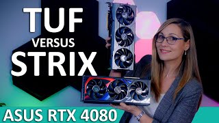 ASUS RTX 4080 Cards  ROG Strix vs TUF Gaming vs Founders Edition [upl. by Ititrefen553]