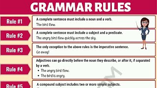 Basic Grammar Rules English Sentence Structure [upl. by Baptista]