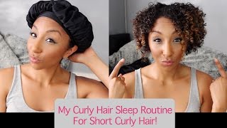 My Curly Hair Sleep Routine for SHORT Curly Hair How to Maintain Next Day Curls  BiancaReneeToday [upl. by Aziza259]