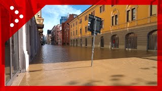 Esce il Seveso caos a Milano il quartiere Isola come Venezia [upl. by Imeka]