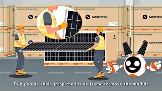 Astronergys PV Module Installation Guidance  Step 2 Unpacking Modules [upl. by Neelyar]