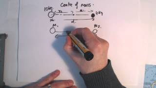 1 COM 1 centre of mass calculation for two objects [upl. by Calvert607]