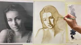 Portrait Painting in Grisaille [upl. by Cherri]