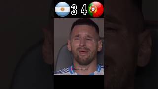 Portugal vs Argentina world Greatest Match Ever in History 🥶😱 ronaldo messi shorts youtube [upl. by Ynwat]