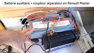 Renault Master Comment installer une batterie auxiliaire coupleur séparateur tirer passer les câbles [upl. by Anikas]