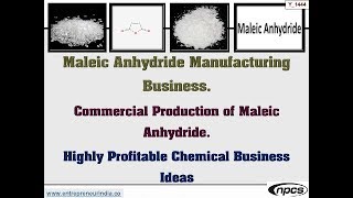 Maleic Anhydride Manufacturing Business Commercial Production of Maleic Anhydride [upl. by Lika]