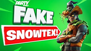 Pretending To Be Snowtex In Fortnite Party Royale [upl. by Sacul483]