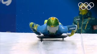 Skeleton Beijing 2022  Womens heats 1amp2 highlights [upl. by Abramo]