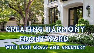 Creating Harmony Front Yard with Lush Grass and Greenery [upl. by Eneleahcim616]