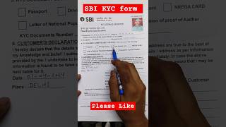 SBI KYC form  State Bank of India ka KYC form kaise bhare  How to fill KYC form of SBI kyc sbi [upl. by Aivat]