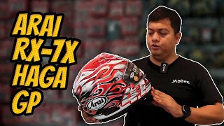 Unboxing amp Review Singkat Helm Arai RX7X Haga GP touwani arai araihelmets [upl. by Yrotciv757]