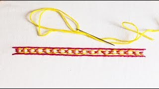 Guilloche Stitch Hand Embroidery Tutorial [upl. by Nevek694]