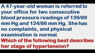 ABIM MCQs definition and staging of hypertension [upl. by Aisercal]