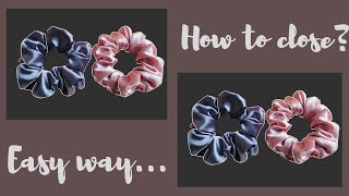 DIY Scrunchie  How to close the end  Easy steps [upl. by Ybeloc]