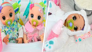 Minha Baby Alive Boneca Bebe Conhece Sua Irma e se Arruma Pro Frio Tomando Mamadeira [upl. by Hadleigh]