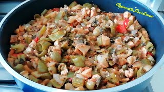 quotCAPONATA SICILIANA Di MelanzanePeperoni E Pesce Spada  Ricetta TRADIZIONALE Della Mia Mammaquot [upl. by Zak]