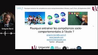 Pourquoi entrainer les compétences socio comportementales à lécole  Par Grégoire Borst Replay [upl. by Duck988]