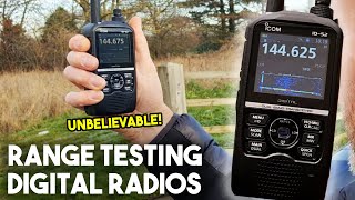 RANGE TESTING THE ICOM ID52 HANDHELD HAM RADIO [upl. by Ettenel]