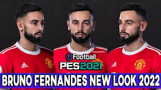 PES 2021 BRUNO FERNANDES NEW FACE amp HAIRSTYLE [upl. by Yemane]