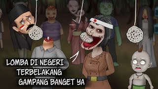 Lomba Hantu Makan Krupuk  si Mulut Sobek Berjaya HORORKOMEDI  Kartun Lucu Animasi Hantu [upl. by Nytnerb]