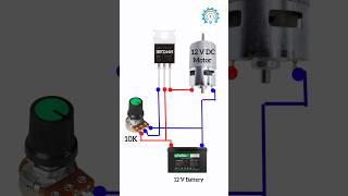 12V DC Motor Control Circuit  Simple Circuit  Voltage Regulator circuit Connection Shorts video [upl. by Charmane]