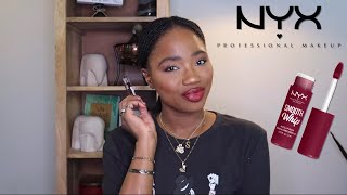 NYX Professional Makeup Smooth Whip Blurring Matte Lip Cream  Review amp Swatch  September 5 2022 [upl. by Eimot]