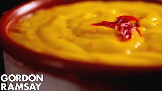 How To Make Garlic amp Saffron Mayonnaise  Gordon Ramsay [upl. by Tessy]