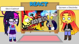 My Little Pony Equestria Girls React Discordia Vs Bill Cipher Canaldeathbattle [upl. by Marcia]