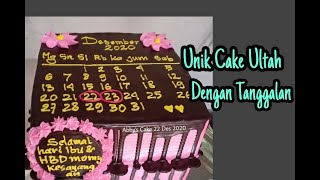 CALENDAR CAKE  Cara membuat kue ulang tahun tema kalender dengan lelehan cokelat simple [upl. by Klos]