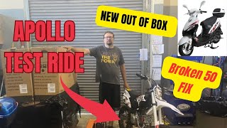 NEW CHINESE 50 Scooter Wont Start  2024 Apollo RFZ 140 Dirt Bike RIDE [upl. by Hanafee]