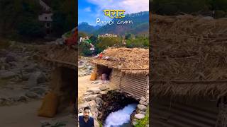 Gharatwater mill power of nature  Pahadi life style  shorts ytshorts pahadilifestyle [upl. by Etra809]