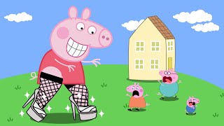 Peppa with giant clogs Peppa Pig Funny Animation [upl. by Stent]