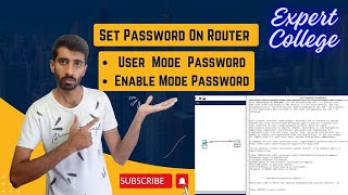 How To Set Password in Router Cisco Packet Tracer in Hindi and Eng Expert College [upl. by Bennie]