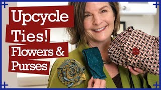 Upcycle Ties Flowers Purses Ornaments amp More [upl. by Aloiv]