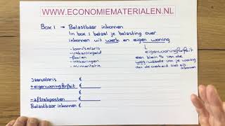 Box 1 Het belastbaar inkomen berekenen versie 1 economiematerialen [upl. by Aihsela]