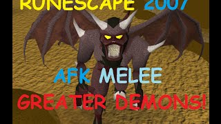 Runescape 2007 Slayer melee AFK Greater Demons [upl. by Julina444]