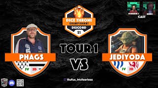 DICE THRONE Championnat de France Discord DTCD TOUR 1 Phags vs Jediyoda 😉👊 [upl. by Netsyrk]