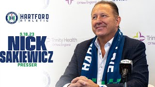 Nick Sakiewicz Introductory Press Conference  918  Hartford Athletic [upl. by Socin324]