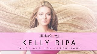 Kelly Ripa Takes Off Her Hair Extensions on a Wire [upl. by Newton270]