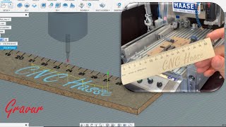 Tutorial Holzlineal Namensgravur mit einer Cut2500s Fusion360 und WinPCNC CNCUnikate [upl. by Ladnyk]