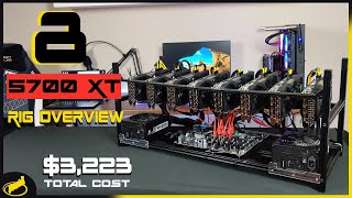 RX 5700 XT Mining Rig Build  8 GPUs  435MH and 1300 Watts [upl. by Liz]