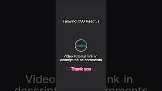 Loading Spinner Tailwind reactjs tailwindcss shortvideo shorts short coding loadingspinner [upl. by Ahsaeit179]