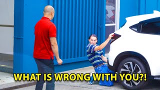 Caught quotdoing itquot with a Car Prank [upl. by Ranzini]