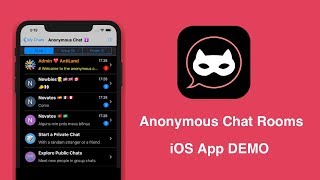 AntiLand™  Anonymous Chat Rooms iOS App Demo [upl. by Gurango]