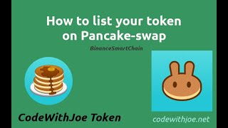 How to list your token on pancakeswap [upl. by Dani]