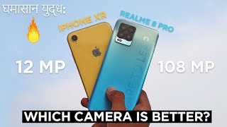 iPhone XR VS REALME 8 PRO CAMERA COMPARISON [upl. by Aikat]