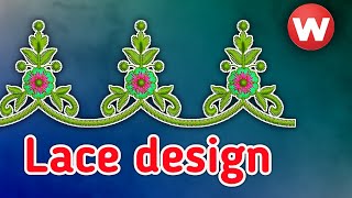 embroidery Lace digitizing in wilcom 2006 [upl. by Notanhoj]