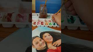 Watercolor portrait painting coupleart watercolorpainting couplegoals [upl. by Dahs]