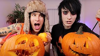 Emos Attempting to Carve Halloween Pumpkins [upl. by Ikir]