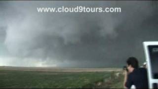 VERY Close Encounter With Tornado amp Meso Collyer KS May 22nd 2008 [upl. by Breen]